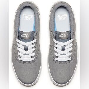 Nike SB Check Solarsoft Canvas Grey White Skate Shoes 921464-002 Mens 8.5